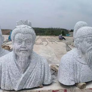 安康 白麻花岗岩石材人物立体雕刻