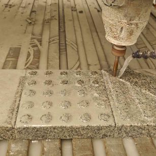 安康 芝麻白花岗岩石材盲人石、盲道石、盲点石