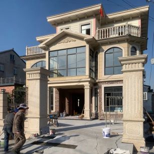 安康 黄金麻花岗岩荔枝面别墅外墙干挂私家专属