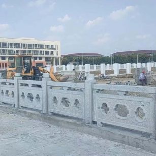 安康 白麻花岗岩荔枝面河道栏杆