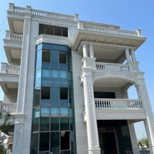 安康 白麻花岗岩别墅外墙干挂效果展示