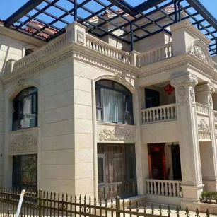 安康 黄金麻花岗岩荔枝面别墅外墙干挂