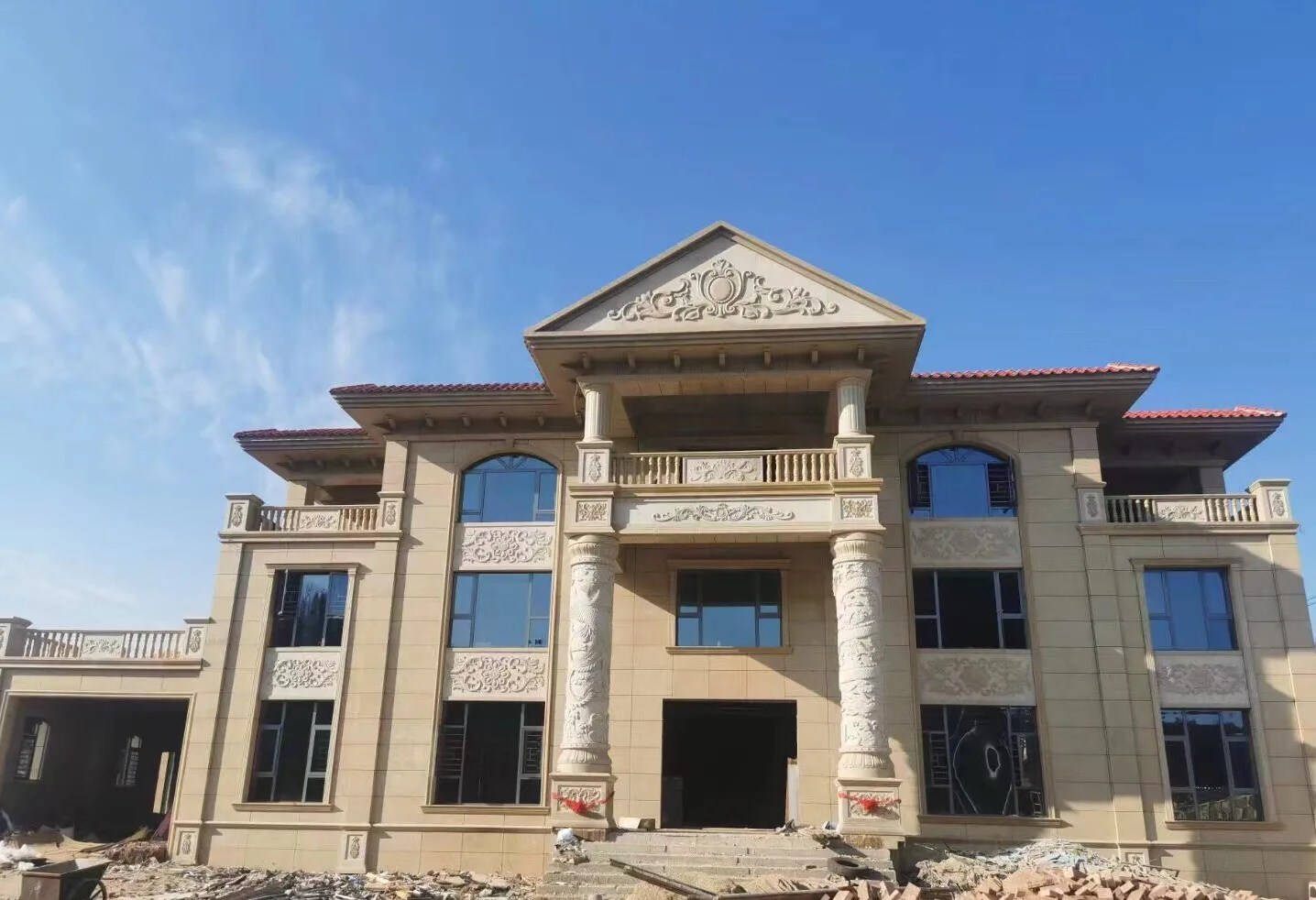 安康 黄金麻花岗岩别墅外墙干挂