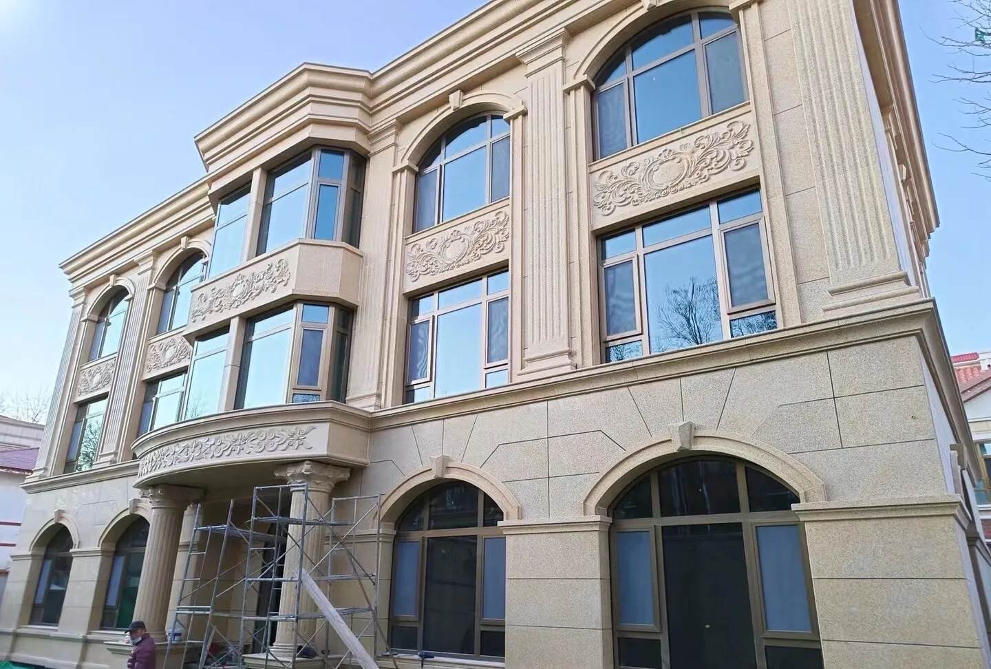 安康 黄金麻花岗岩别墅外墙干挂