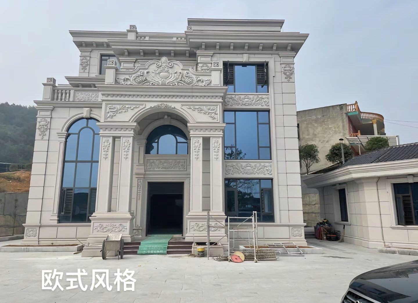 安康 白麻花岗岩别墅外墙干挂