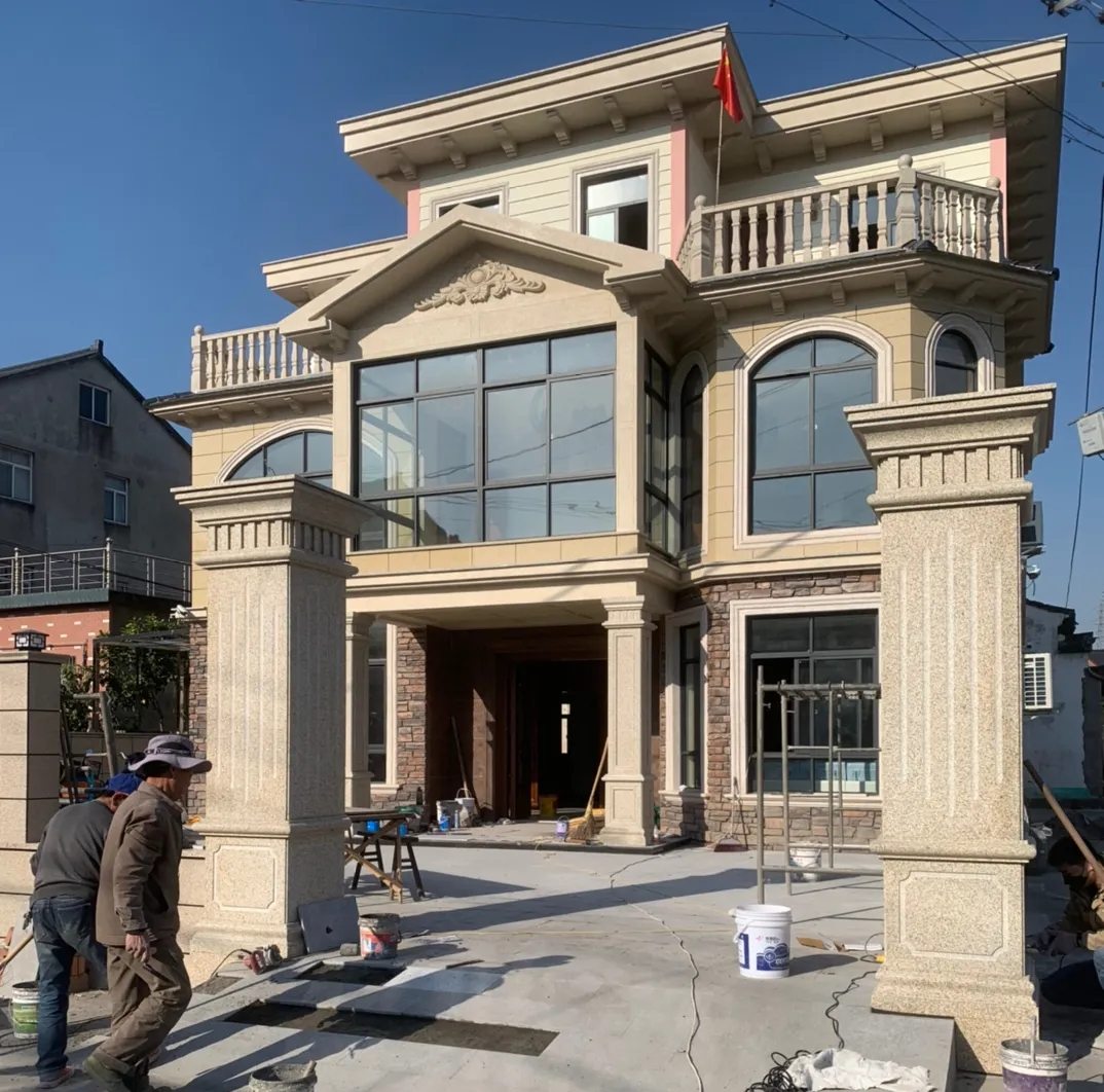 安康 黄金麻花岗岩荔枝面别墅外墙干挂私家专属